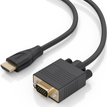 Cable Conversor Aisens A122-1011 SVGA Macho/ HDMI Macho/ 1.5m/ Negro