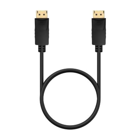 Cable DisplayPort 1.2 CCS 4K Aisens A124-0737/ DisplayPort Macho - DisplayPort Macho/ Hasta 5W/ 2300Mbps/ 50cm/ Negro