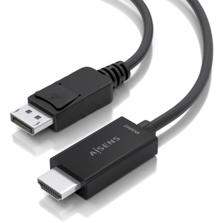 Cable Conversor Aisens A125-0895/ DisplayPort Macho - HDMI 4K Macho/ 3m/ Negro