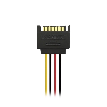Cable Alimentación Aisens A131-0353/ SATA Macho - 2x SATA Hembra/ Hasta 54W/ 20cm/ Negro