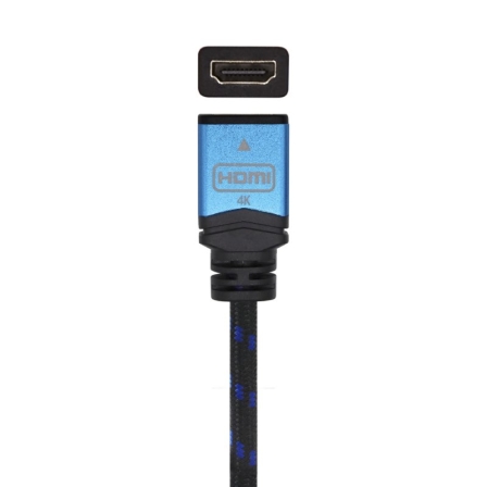 Cable Alargador HDMI Aisens A120-0453/ HDMI Macho - HDMI Hembra/ 2m/ Negro/ Azul