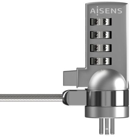 Cable de Seguridad para Portátiles Aisens ASLK-D40N01-SL/ 1.5m