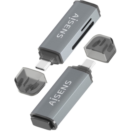 Lector de Tarjetas Externo Aisens ASCR-2C10-GR/ USB 3.1