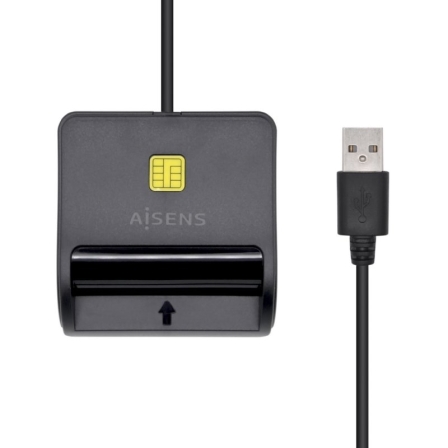 Lector de DNI Aisens ASCR-SN01-BK/ USB 2.0/ Negro