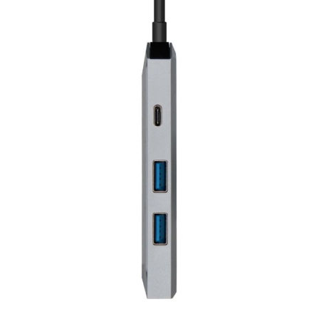 Docking USB Tipo-C Aisens ASUC-4P002-GR/ 1xHDMI 4K/ 2xUSB/ 1xUSB Tipo-C PD/ Gris