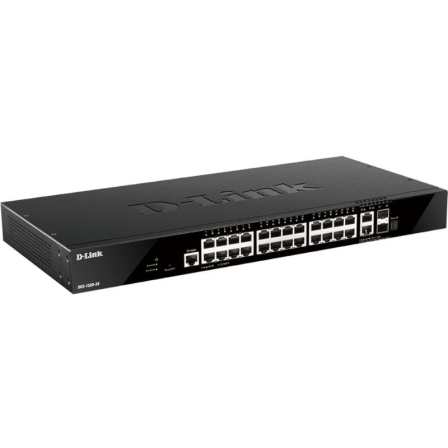 Switch Gestionable D-Link DGS-1520-28/E 24 Puertos/ RJ-45 10/100/1000/ SFP