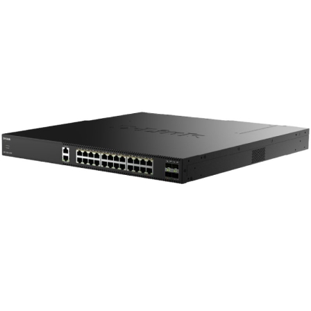 Switch Gestionable D-Link DXS-1250-28YP/E 24 Puertos/ RJ-45 10Gbps/ SFP/ PoE