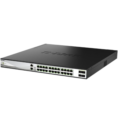Switch Gestionable D-Link DXS-3130-28P/E 24 Puertos/ RJ-45 10/100/1000/ SFP/ PoE