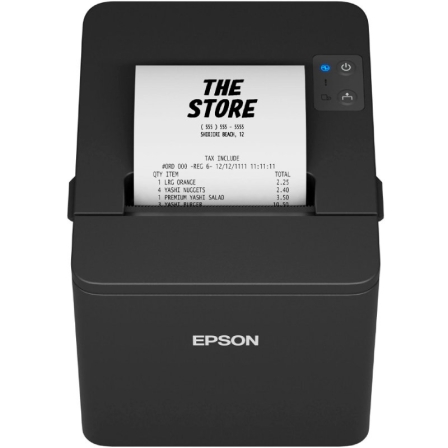 Impresora de Tickets Epson TM-T20IV/ Ancho papel 80mm/ USB-RS232/ Negra