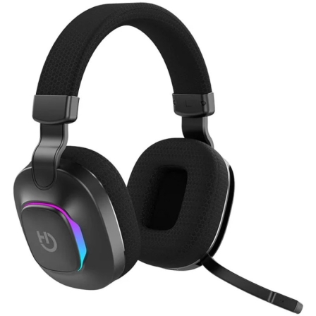 Auriculares Gaming Inalámbricos con Micrófono Hiditec Vortex ARGB/ Jack 3.5/ Bluetooth/ Negros