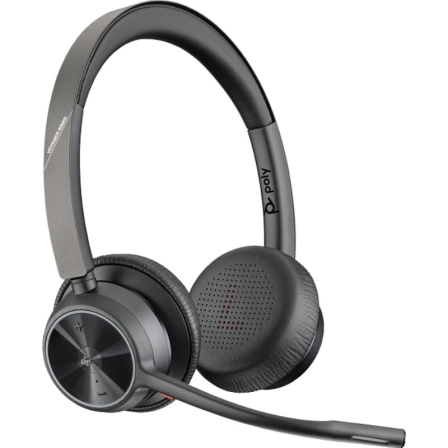 Auriculares Inalámbricos Poly Voyager 4320 para Microsoft Teams + Adaptador BT700/ con Micrófono/ Bluetooth/ Negros