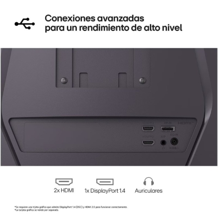 Monitor Gaming Curvo LG UltraGear 32G600A-B 31.5"/ QHD/ 1ms/ 180Hz/ VA/ Regulable en altura/ Negro
