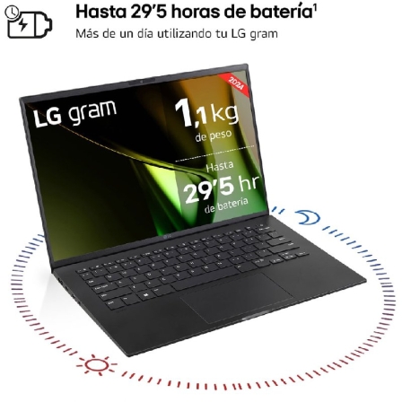 Portátil LG Gram 14ZB90S-G.AA55BN Intel Core Ultra 5-115U/ 16GB/ 512GB SSD/ 14"/ Win11