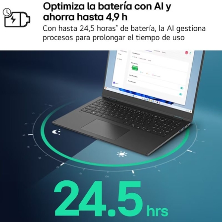 Portátil LG Gram 17Z90TL-G.AU88BN Intel Core Ultra 7-258V/ 32GB/ 1TB SSD/ 17"/ Win11