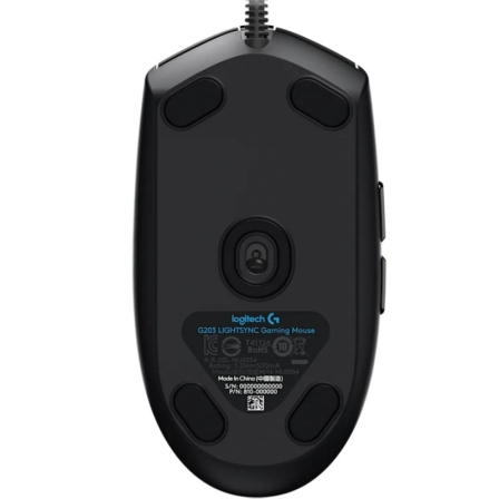 Ratón Gaming Logitech G203 Lightsync/ Hasta 8000 DPI/ Negro